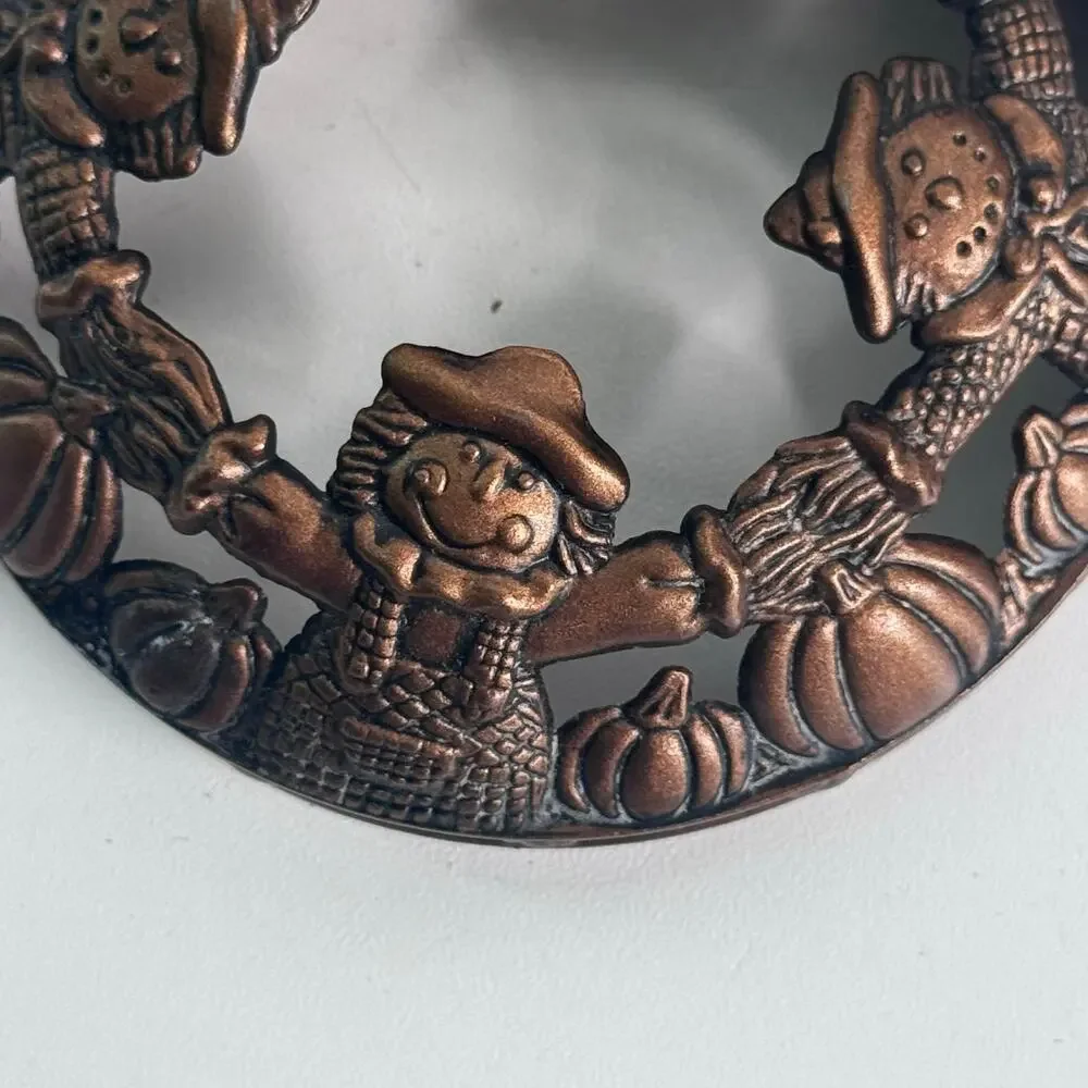 Yankee Candle Illuma Lid Jar Topper Scarecrow Pumpkins Fall Autumn
